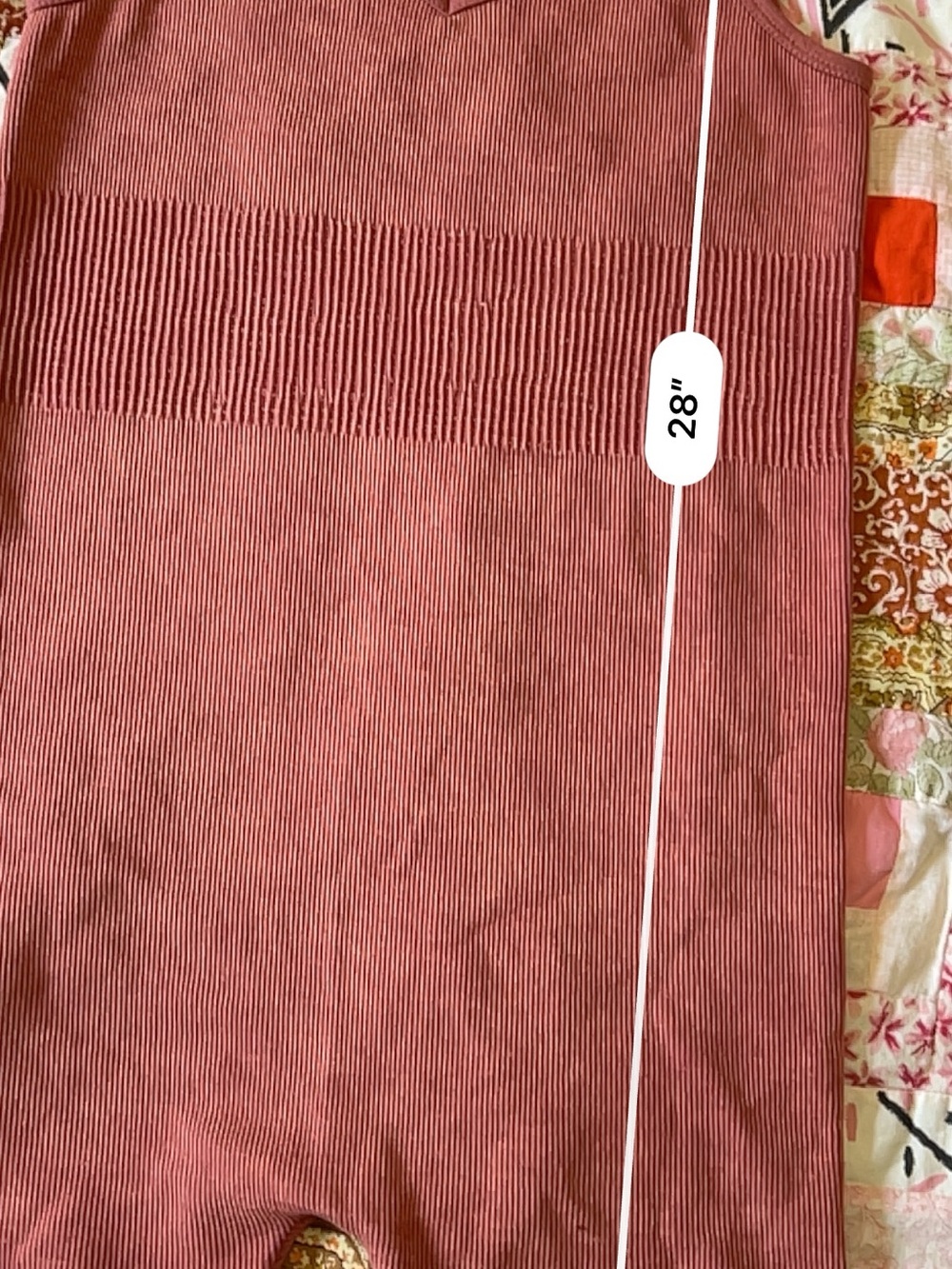 DYNAMIC Ribbed Tank Romper - Dusty Rose - Picture 6 of 8